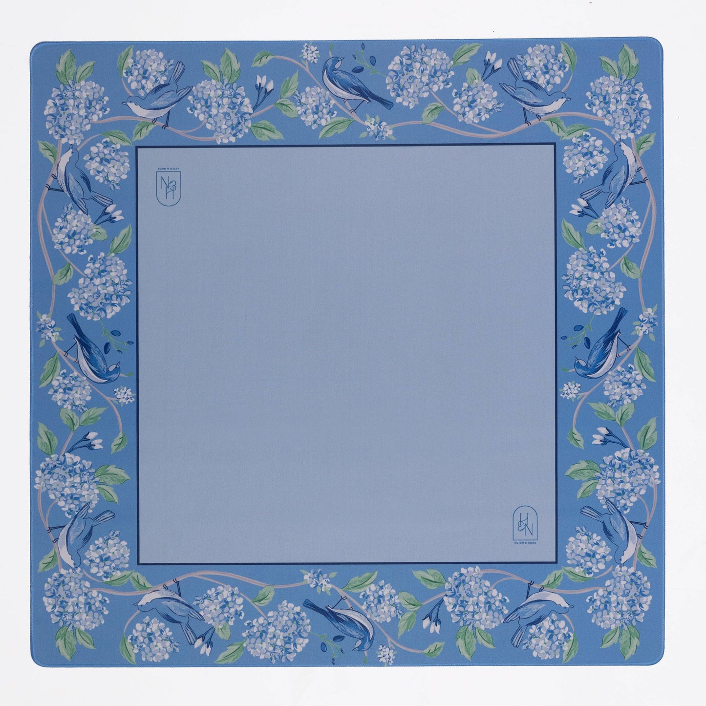Blue & White Bird Mahjong Mat