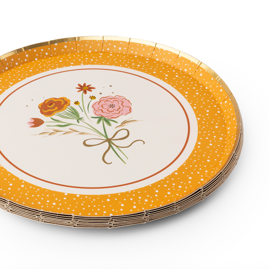 Fall Florals Dessert Plates 8.25" | 8 count