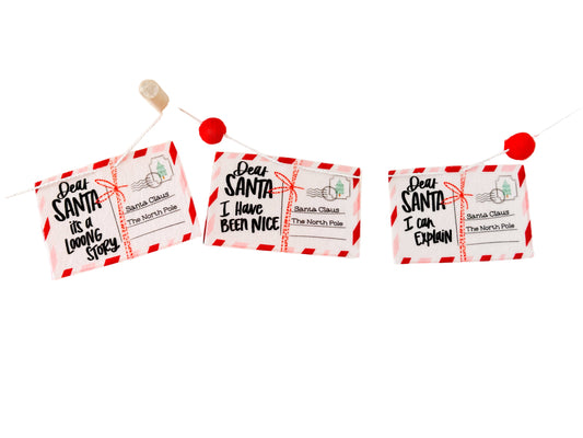 Santa Letter Garland | 65" long