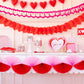 Pink and Red Valentine Double Tissue Bunting Banner - Porcupine Paper Co.
