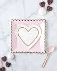 Gold Foil Heart Dessert Plates - 7" | Set of 8