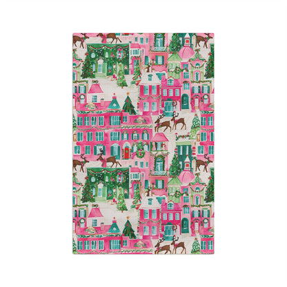 Christmas Village Tea Towel