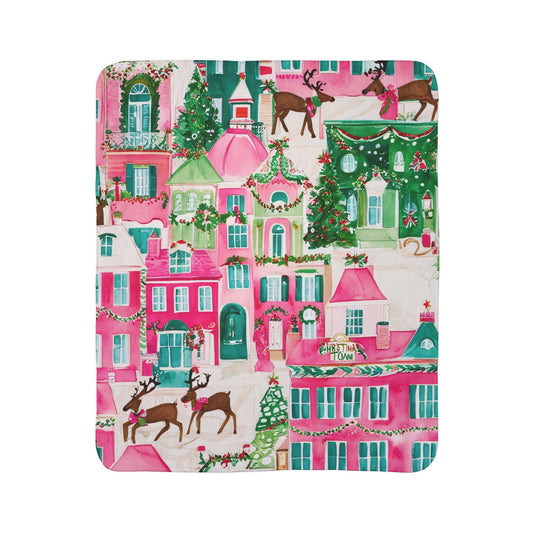 Christmas Village Fleece Blanket | 50" x 60"