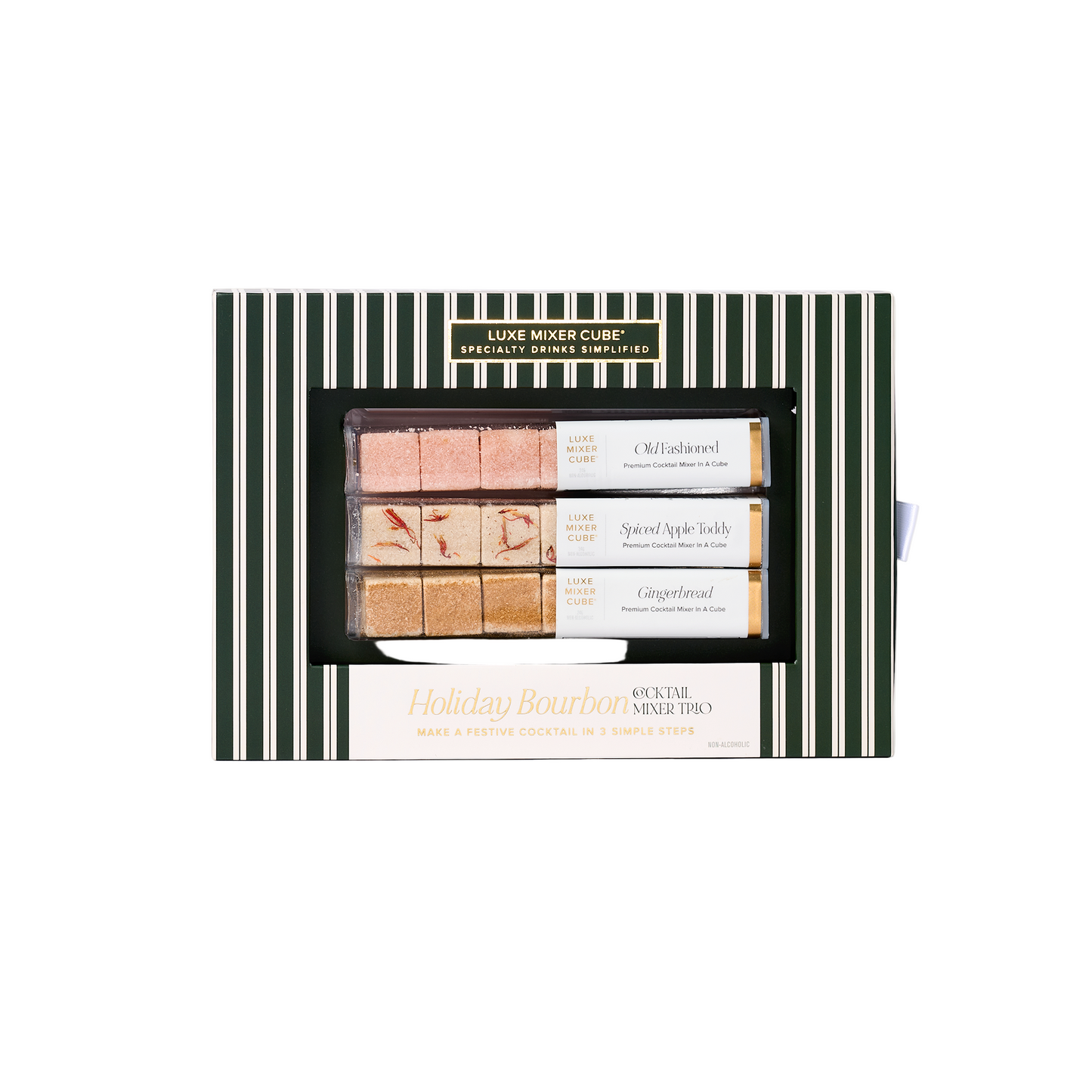 Holiday Bourbon Old Fashioned Mixer Cube Trio