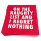 Christmas Cocktail Funny Napkins | I Regret Nothing | 20 count