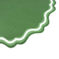Green Fancy Scallop Paper Placemats | Set of 12