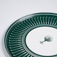 Set of 8 Gatherings by Curated Paperie 10.5-inch golf dinner plates, with a green golf course design, perfect for outdoor dining.
