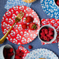 My Mind’s Eye floral bamboo plate set featuring decorative plates with colorful botanical floral patterns.