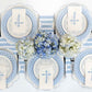 Light Blue Basketweave Dinner Paper Plates - Porcupine Paper Co.