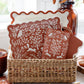 Rust Ric Rac Paper Plates 10" | Set of 8