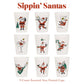 Sippin' Santas Frosted Cups 16oz. | 9 count