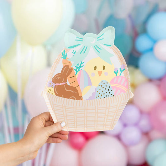 Easter Fun Large Basket Plates | Pack of 8