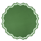 Green Fancy Scallop Paper Placemats | Set of 12