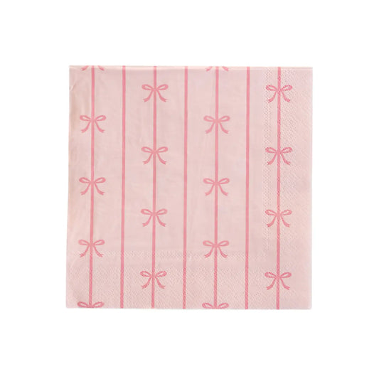 Petal Pink Signature Bow Large Napkins | 20 count