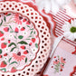 Pink Basketweave Dinner Paper Plates - Porcupine Paper Co.