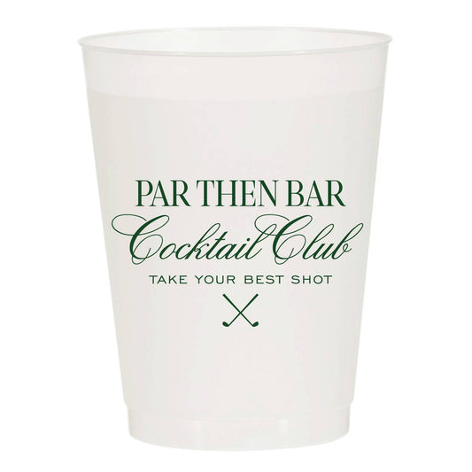 Par Then Bar Frosted Cups | Masters |  Pack of 10