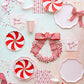 Christmas Peppermint Candy Small Scalloped Plates 8.5" | 8 count