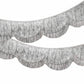 Silver Iridescent Scalloped Fringe Banner
