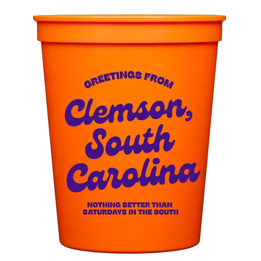 Greetings From Clemson South Carolina Stadium Cups | Set of 10