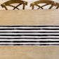 Black and White Stripes Table Runner | 16.5" × 96"