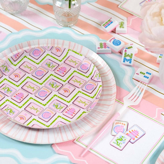 PRE-ORDER | Mahjong Dessert Plates - Porcupine Paper Co.