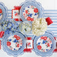 Light Blue Basketweave Dinner Paper Plates - Porcupine Paper Co.