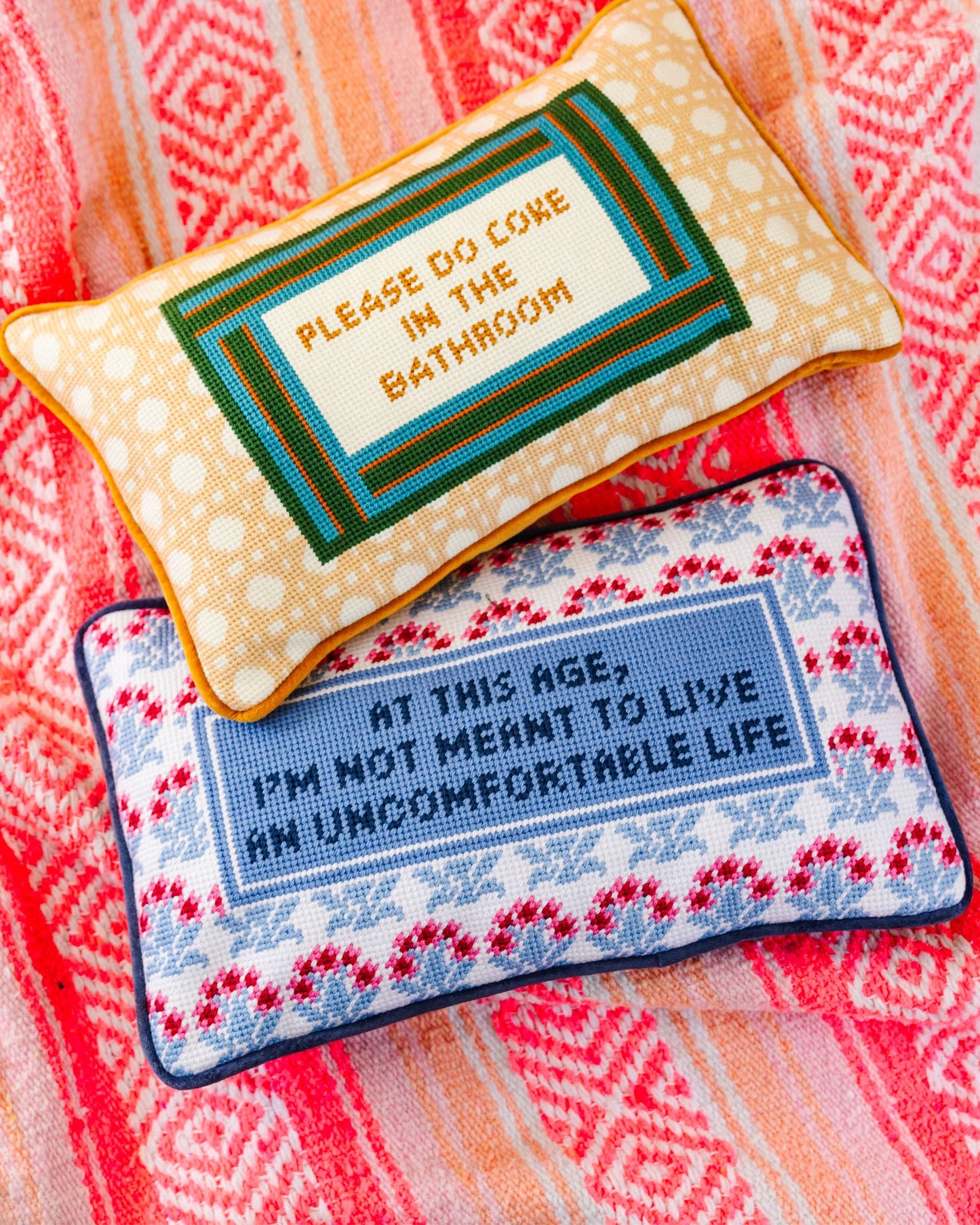 Uncomfortable Needlepoint Pillow - Porcupine Paper Co.