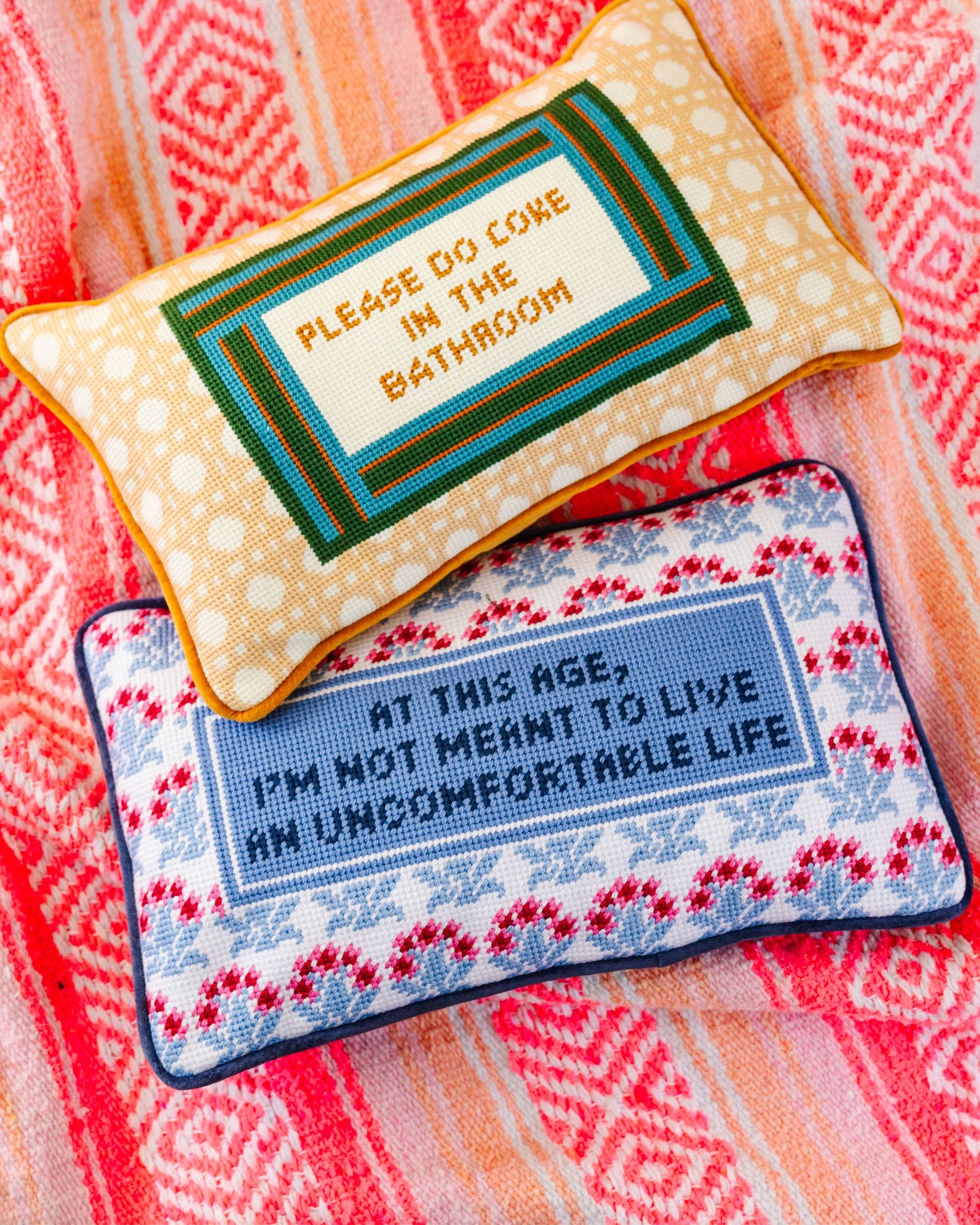 Uncomfortable Needlepoint Pillow - Porcupine Paper Co.