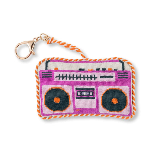 Pink Boombox- Bag Charm - Porcupine Paper Co.