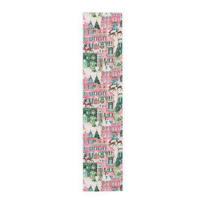 Holiday Village Table Runner | 16" x 72"