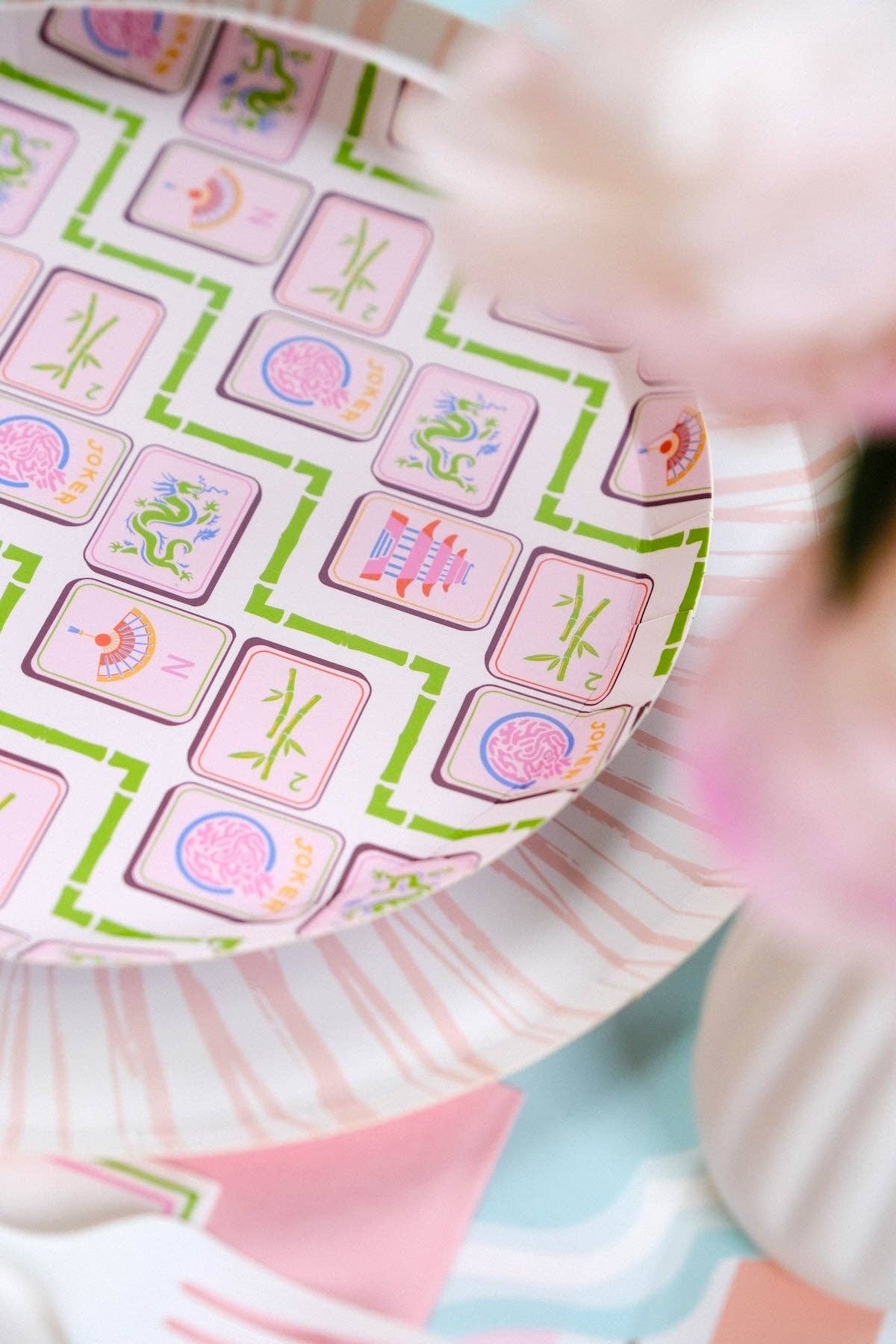 PRE-ORDER | Mahjong Dessert Plates - Porcupine Paper Co.