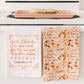 Fall-themed Flour Sack Towel with harvest and autumn patterns by Doe A Deer, featuring warm fall colors and seasonal motifs.