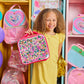 Packed Party Audrey Jewel Confetti insulated lunch box with colorful confetti design and insulated interior for food storage.