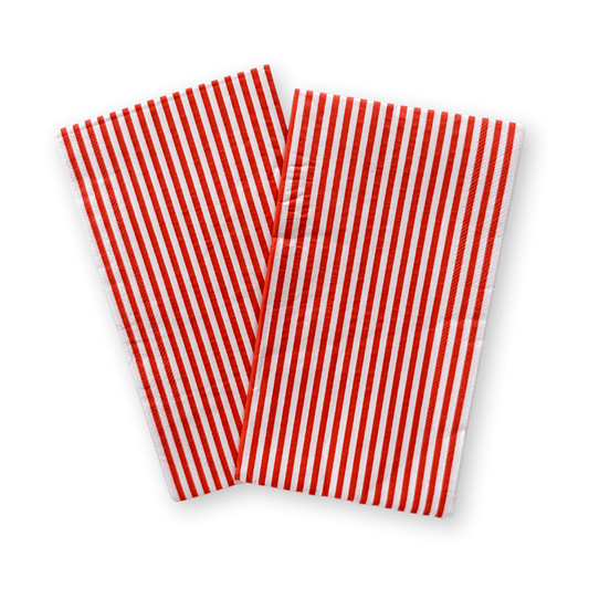 Red & White Candy Stripe Guest Napkins | 24 count