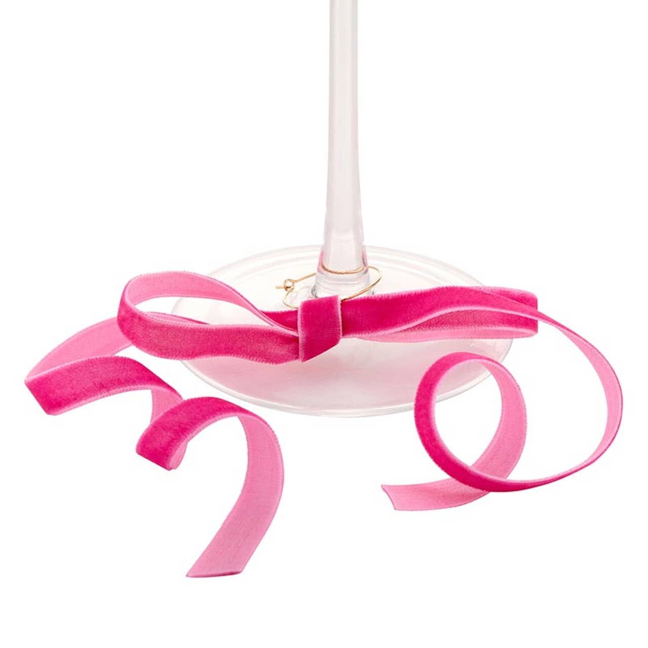 Velvet Bow Wine Charms | Set of 6