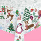 Merry Christmas Coloring Paper Tablecloth