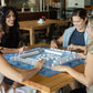 Blue & White Bird Mahjong Mat