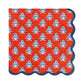 My Mind’s Eye floral paper cocktail napkin with colorful floral pattern, folded to show detailed flower design.