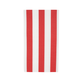 Cherry red Cabana Stripe guest towels by Bonjour Fête, featuring bold red and white stripe pattern, neatly folded.