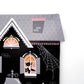 Set of Haunted House Halloween shaped plates by Gatherings by Curated Paperie featuring spooky haunted house designs for Halloween parties.