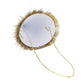 Set of four Golden Girl mini gold fringe party hats by Packed Party, featuring shiny gold fringe and festive design.