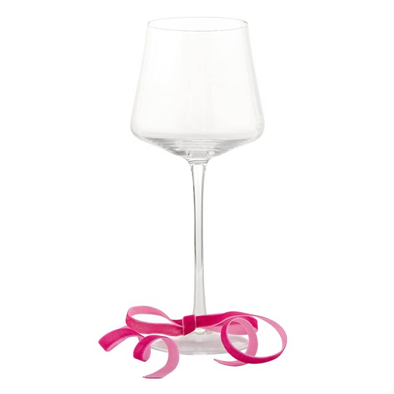 Velvet Bow Wine Charms | Set of 6