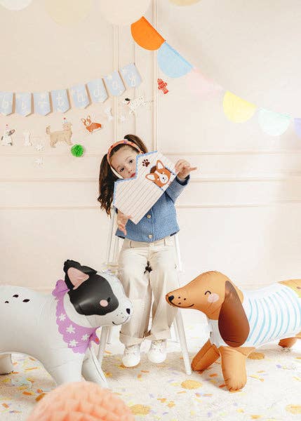 Large Bulldog Standing Foil Balloon | 29.5x22.4 Inches