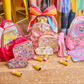 Packed Party Audrey Jewel Confetti insulated lunch box with colorful gemstone design and a secure zipper closure.