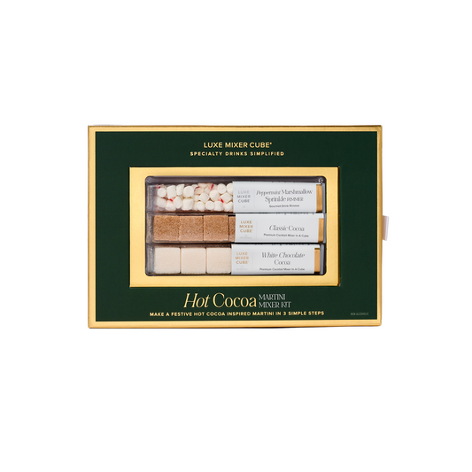 Hot Cocoa Martini Mixer Kit with Peppermint Rimmer