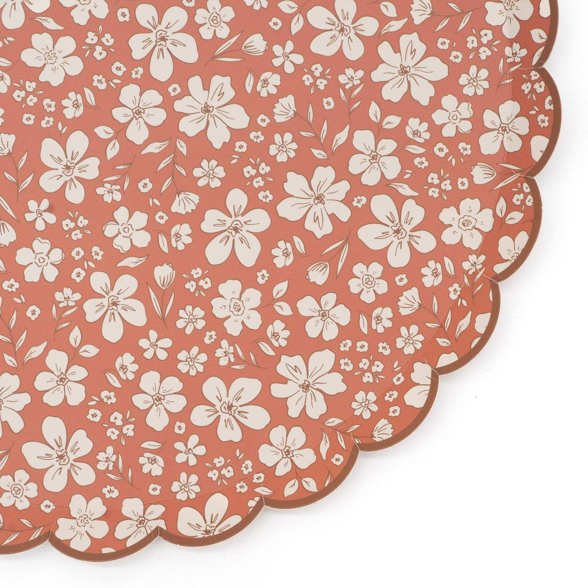Autumn floral dinner plates by Gatherings by Curated Paperie featuring colorful fall leaf and flower patterns on round ceramic plates