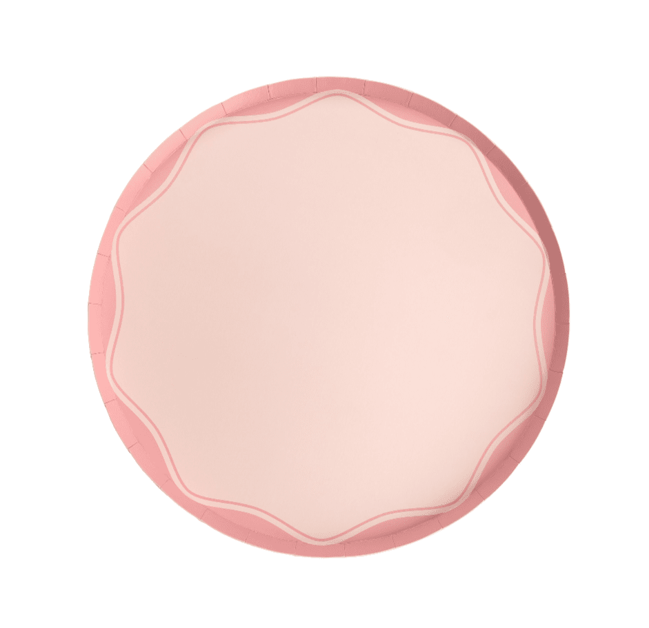 Pink Color Block Dinner Paper Plates 10.5