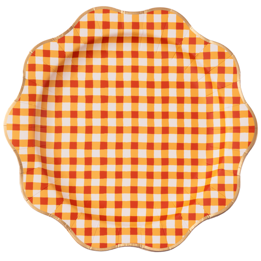 Elegant Fall Plaid Dinner Plates 10.75 | 8 count
