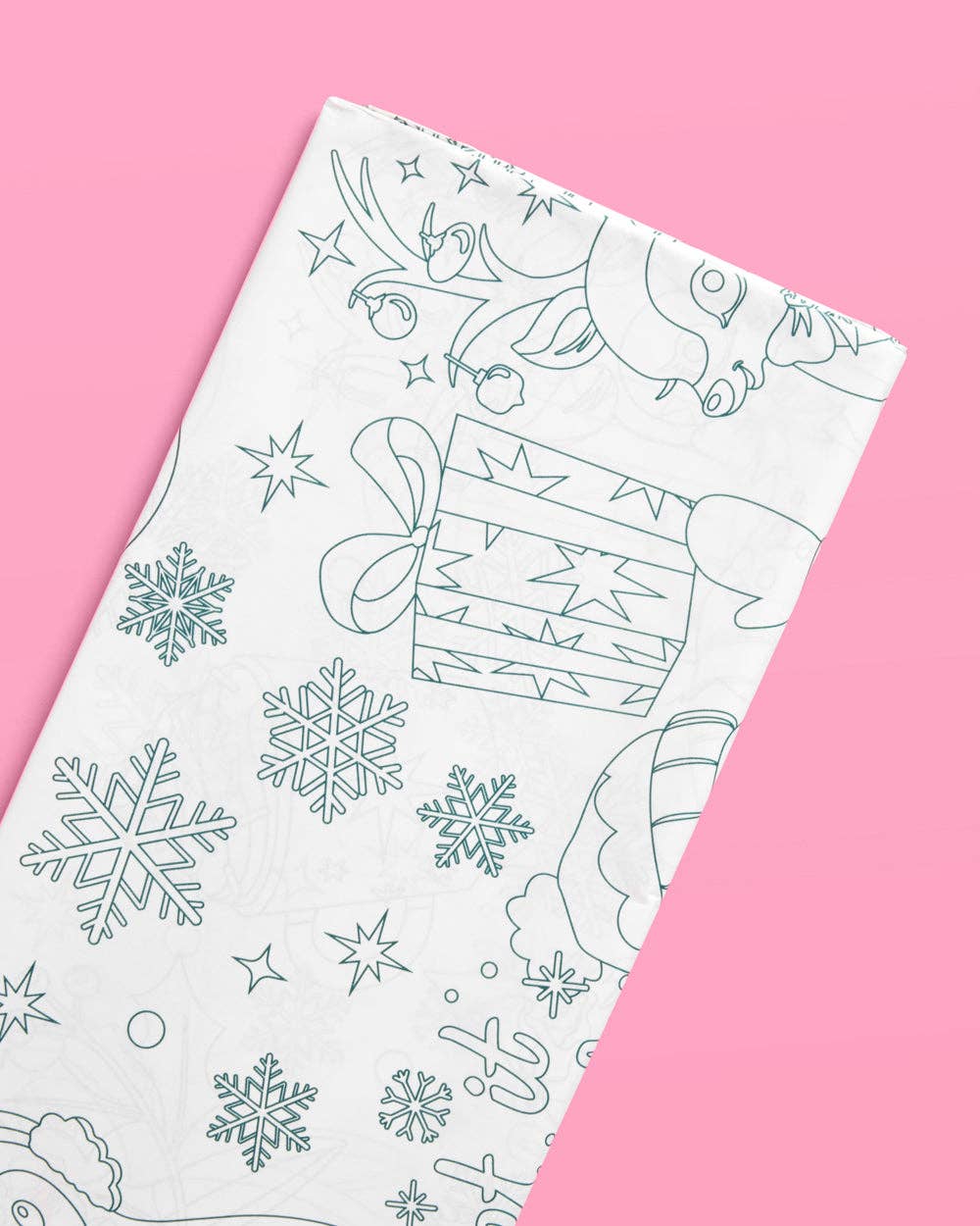 Merry Christmas Coloring Paper Tablecloth