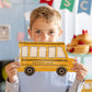 School Bus Shaped Plates 11" | Set of 8